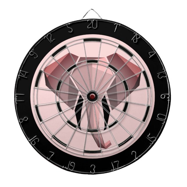 Cible De Fléchettes Réglementation de la tête d'éléphant géométrique (Devant)