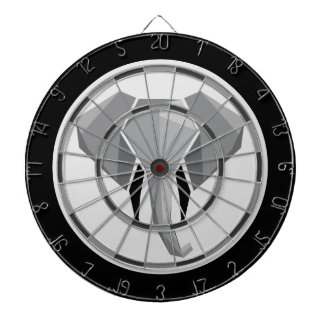 Cible De Fléchettes Réglementation de la tête d'éléphant géométrique