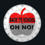 Cible De Fléchettes Retour À L'École Oh Non<br><div class="desc">Un retour amusant au design scolaire avec image et texte en rouge,  noir et gris. Design original.</div>