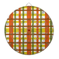 Rétro plaid de jaune les années 70 orange