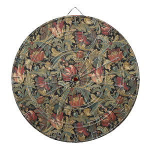 Cible De Fléchettes Riche brocart de tapisserie florale antique victor