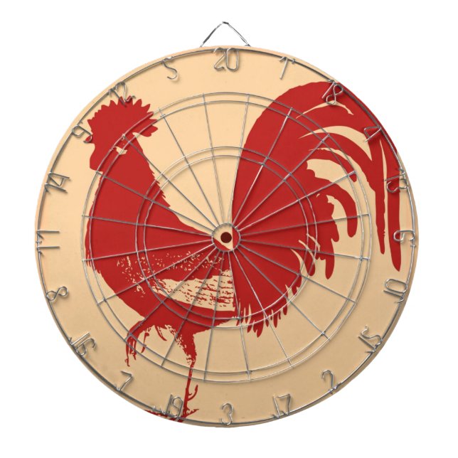 Cible De Fléchettes Rooster rouge (Devant)