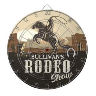 Cible De Fléchettes Ropper Roundup Western Rodeo Show Personnalisé