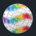 Cible De Fléchettes Rose bleu violet vert Modèle moderne tendance<br><div class="desc">Pink Blue Purple Green Modèle moderne coloré Abstrait Couleurs Arc-en-ciel Dartboard.</div>