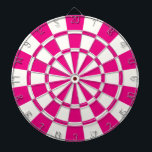 Cible De Fléchettes Rose Chaud Et Blanc<br><div class="desc">Cible de flechettes Rose Chaud Et Blanc</div>
