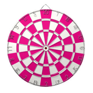 Cible De Fléchettes Rose Chaud Et Blanc