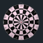 Cible De Fléchettes Rose-clair et noir<br><div class="desc">Cible de flechettes rose-clair et noire</div>