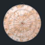 Cible De Fléchettes Rose en marbre parties scintillant d'or abstrait<br><div class="desc">parties scintillant Rose or marbre abstrait dart board.</div>