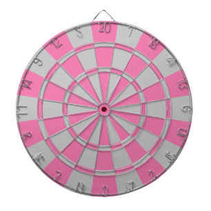 Cible De Fléchettes Rose et gris