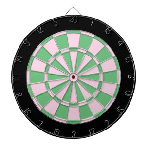 Cible De Fléchettes Rose et vert avec bordure noire