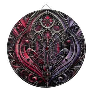 Cible de fléchettes Rose Gothique pour les soirées