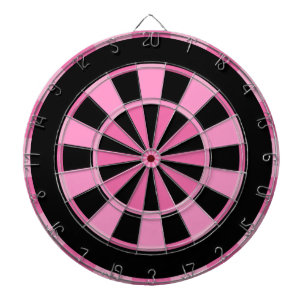 Cible De Fléchettes Rose Noir Moderne