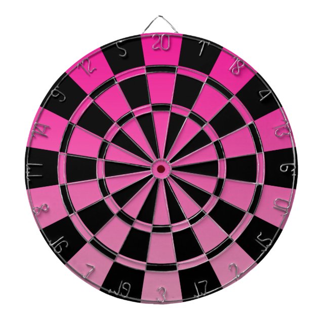 Cible De Fléchettes Rose ombré et noir (Devant)