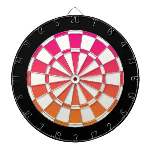 Cible De Fléchettes Rose Orange Noir Et Blanc