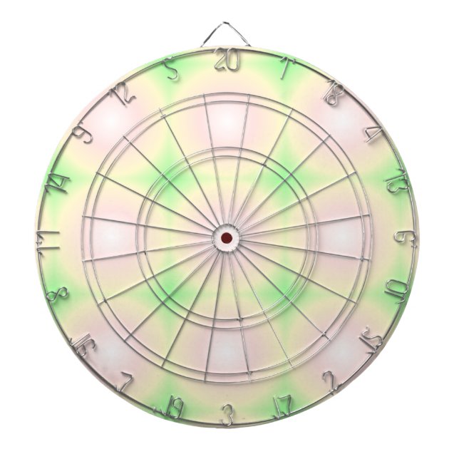 Cible De Fléchettes Rose vert pâle Blanc 3D Optique Motif dégradé (Devant)