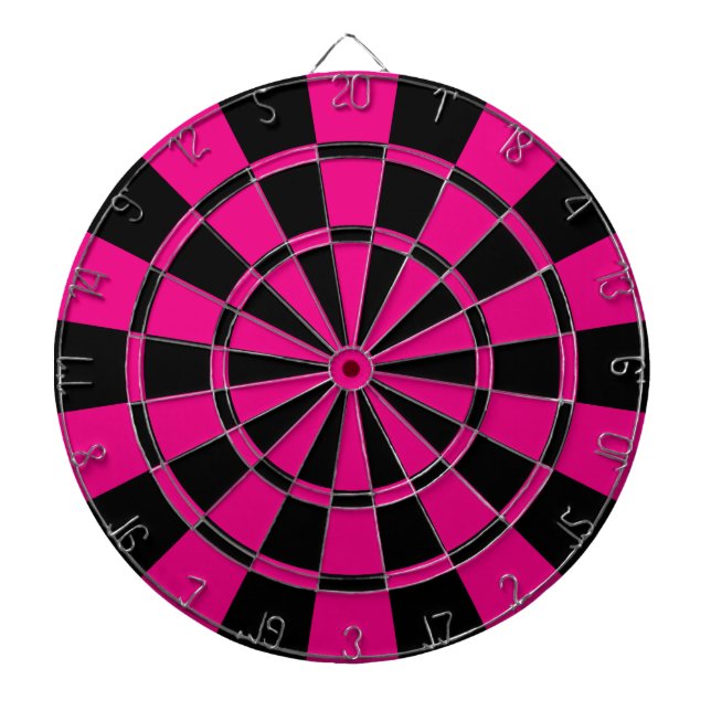 Cible De Fléchettes Roses indien et noir (Devant)