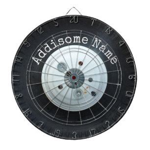 Cible De Fléchettes Roue de camion blanc et noir / pneu de voiture  