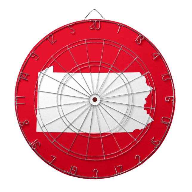 Cible De Fléchettes Rouge et Blanc Pennsylvanie (Devant)