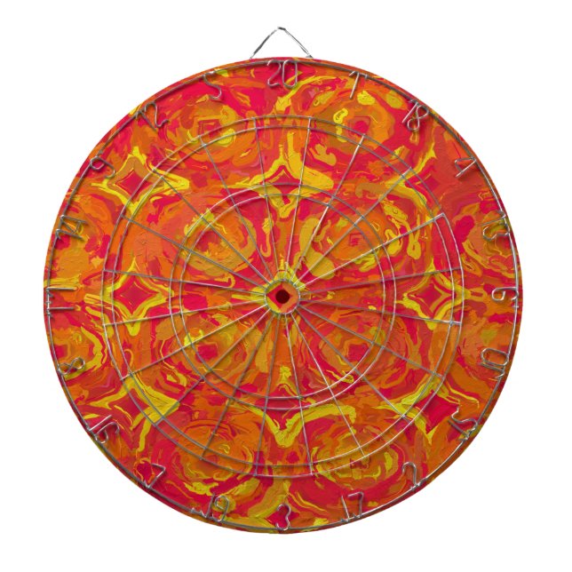 Cible De Fléchettes Rouge et jaune (Devant)