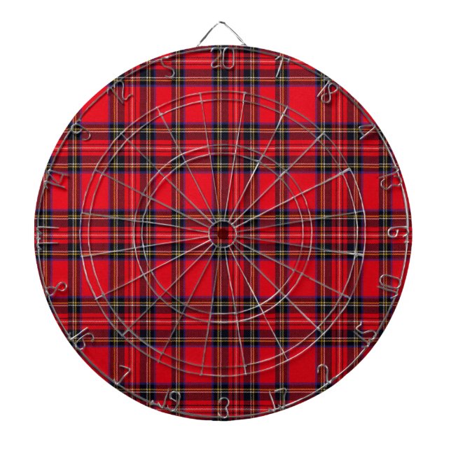 Cible De Fléchettes Royal Stewart tartan rouge noir plaid (Devant)