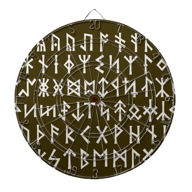Cible De Fléchettes Runes Futhark anciens (Devant)