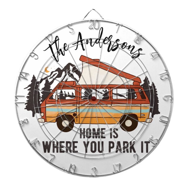 Cible De Fléchettes RV Camping Tent Trailer Home est l'endroit où vous (Devant)