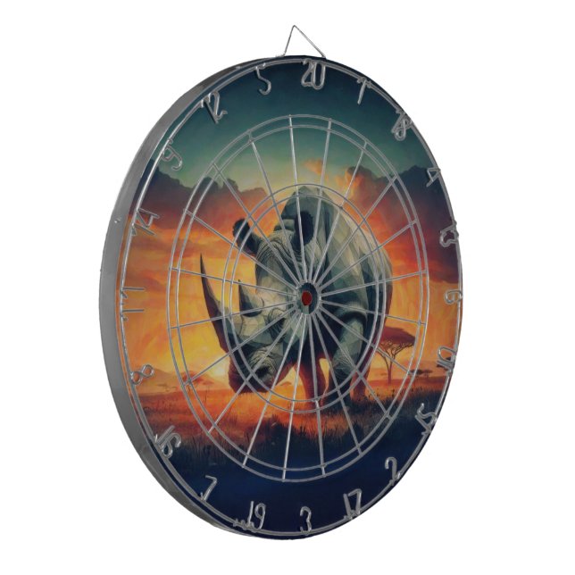 Cible De Fléchettes Safari Sunset Rhino (Devant gauche)