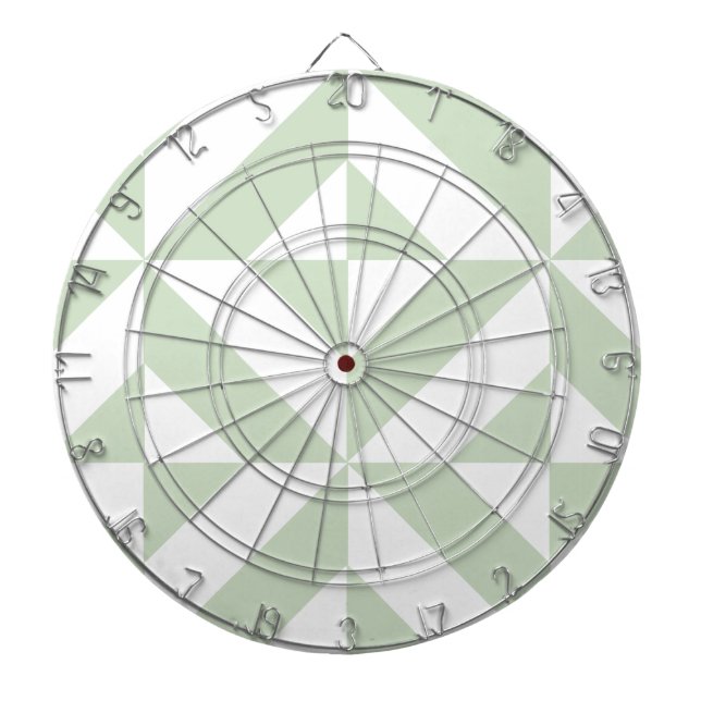 Cible De Fléchettes Sage Green Geometric Deco Cube Pattern (Devant)