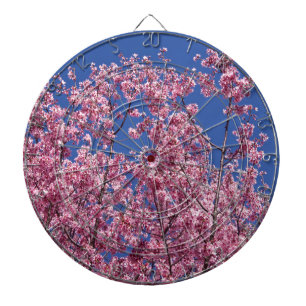 Cible De Fléchettes Sakura Cherry Fleurit Dans Le Bleu