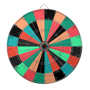 Cible De Fléchettes Salle de jeu aux couleurs vives ou Den Dartboard