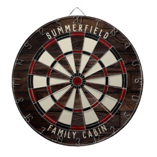 Cible De Fléchettes Salle de jeux de famille aspect bois pour réunion