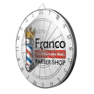Cible De Fléchettes Salon de coiffure Barber Hair Shop King Crown Mât