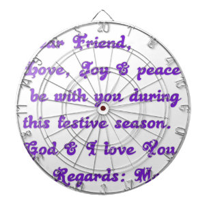 Cible De Fléchettes Salutation de la saison festive "Cher ami"