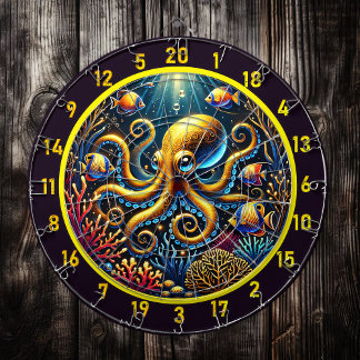 Cible De Fléchettes Sapphire Tentacle Octopus Darboard