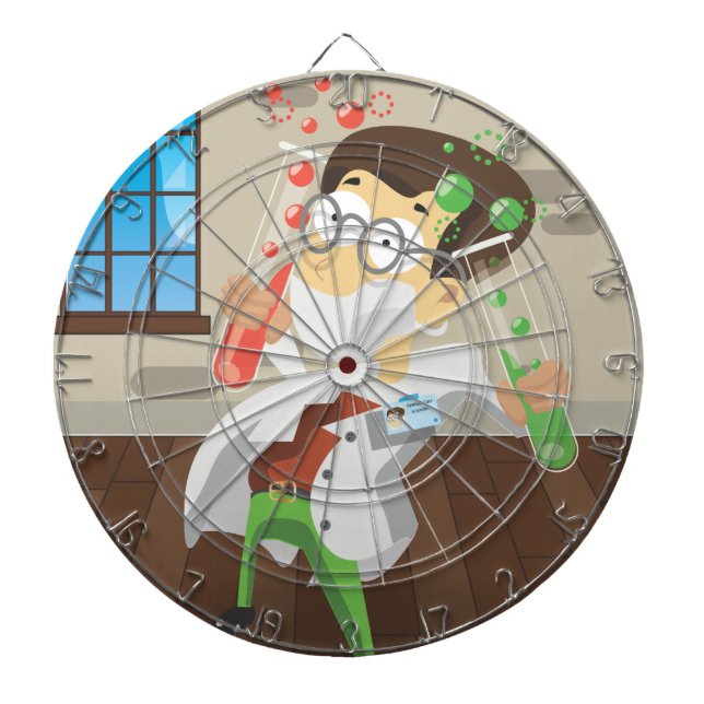 Cible De Fléchettes Scientifique avec tubes d'essai (Devant)