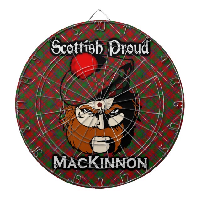 Cible De Fléchettes Scottish Clan MacKinnon Tartan Dartboard (Devant)