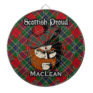 Cible De Fléchettes Scottish Clan MacLean Tartan Dartboard