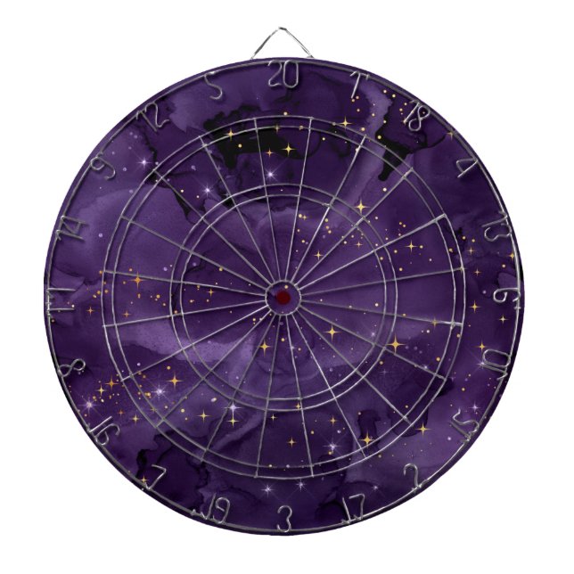 Cible De Fléchettes Série Galaxy Violet Design 8 (Devant)