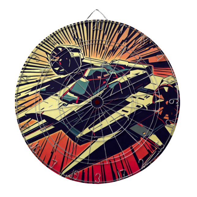 Cible De Fléchettes SF Anime Starfighter - Woodcut (1) (Devant)