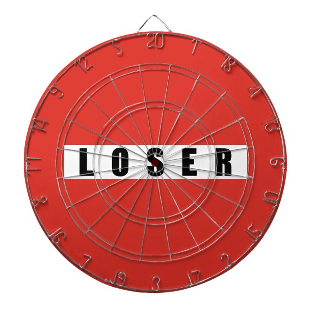 CIBLE DE FLÉCHETTES SIGNE D'INTERDICTION LOSER (Devant)