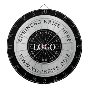 Cible De Fléchettes Silver Custom Logo Text Entreprise Marque commerci
