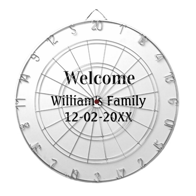 Cible De Fléchettes simple logo monogramme minimal personnalisé (Devant)