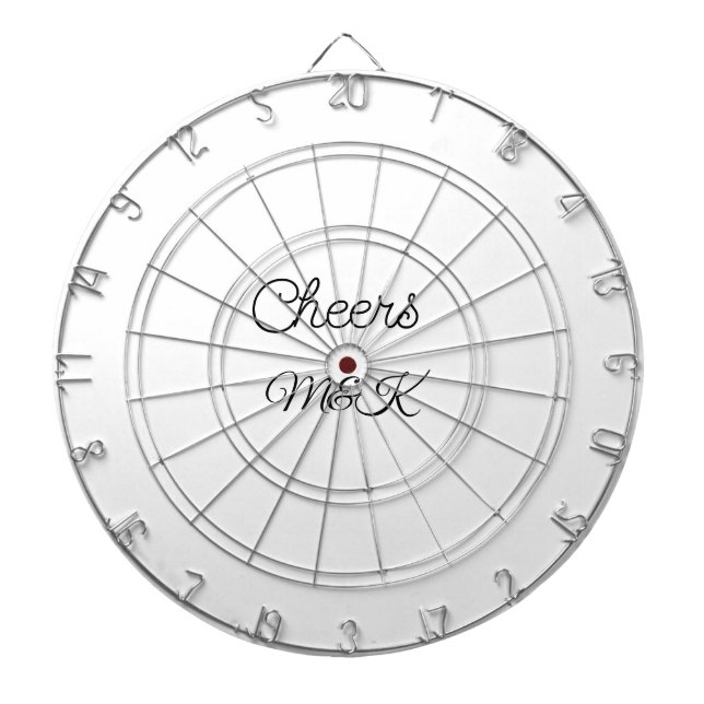 Cible De Fléchettes Simple minimal add name cheers couple name custom  (Devant)