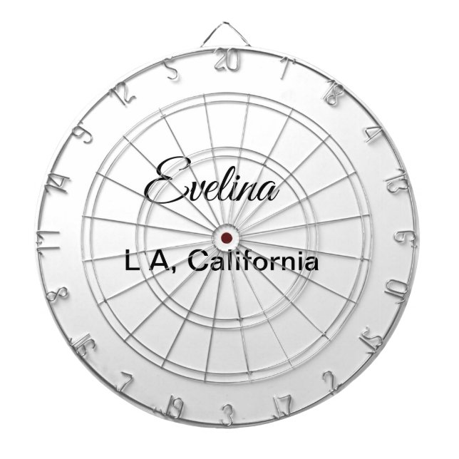 Cible De Fléchettes Simple minimal add your name text place city custo (Devant)