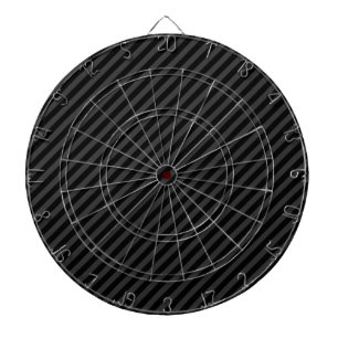 Cible De Fléchettes Simples bandes diagonales noires et fumantes noire