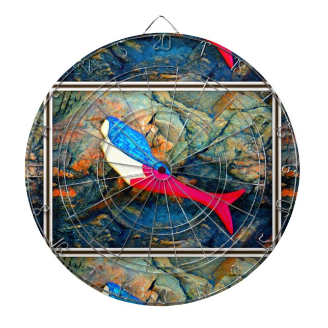 Cible De Fléchettes sirène rouge et bleu sous l'eau (Devant)
