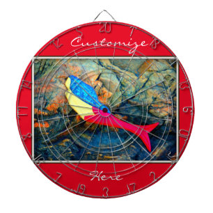 Cible De Fléchettes sirène rouge et bleue