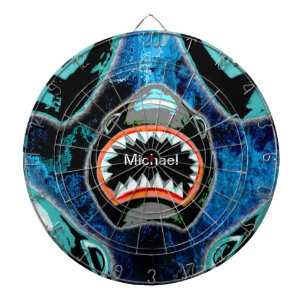 Cible De Fléchettes Skark Mania Drôle Illustration de dessin animé