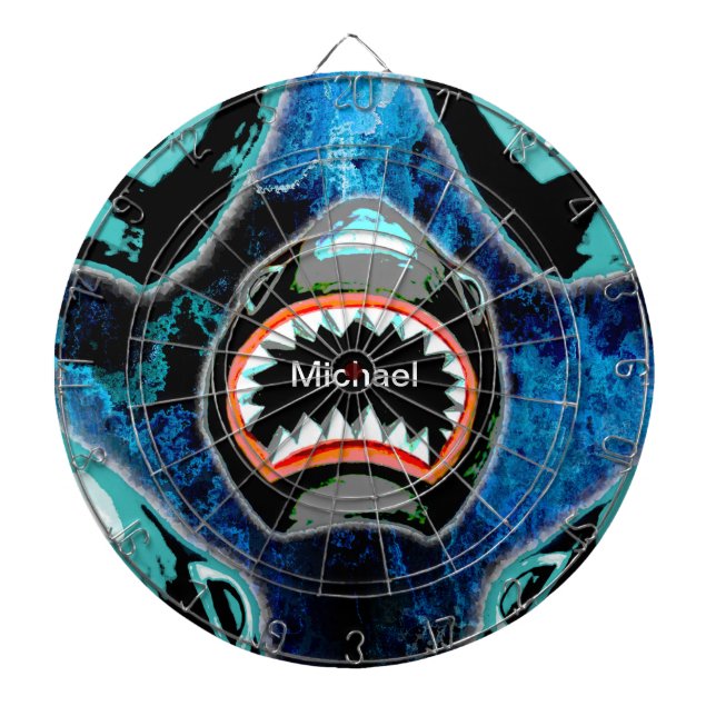 Cible De Fléchettes Skark Mania Drôle Illustration de dessin animé (Devant)