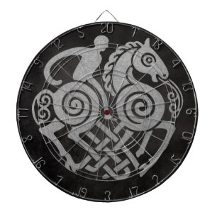 Cible De Fléchettes Sleipnir et Odin Symbole Mythologie Nordique Desig
